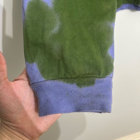 Flipper's Roller Boogie Palace Mens Blue Green Cotton Tie Dye‎ Polo Shirt Medium - Picture 5 of 7